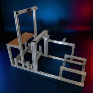 Kit cockpit simracing GT2 – Estructura de aluminio con soporte para shifter